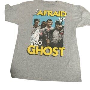 Ghostbusters Graphic T-Shirt Gray Short Sleeve "I Aint Afraid Of No Ghost" L